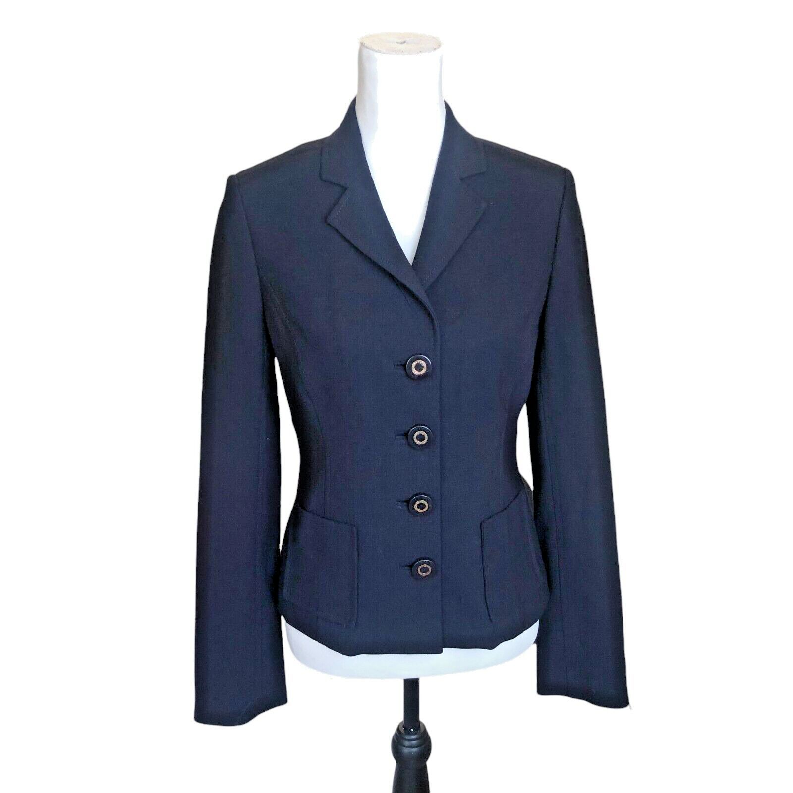 Tory Burch Women's Classic Corporatecore Black Button Front Blazer $598, Sz 4